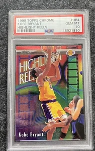 1999 TOPPS CHROME KOBE BRYANT HIGHLIGHT REELS SP PSA 10 #HR4 LOS ANGELES LAKERS - Picture 1 of 2