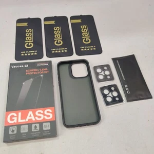 Funda iPhone 15 Pro y Max (6,7”), Protectores de Pantalla - 3 Pantallas, 2 Protectores de Lente - Imagen 1 de 8