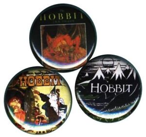 Hobbit or There and Back Again Book Covers Set of 3 Buttons-Pins-Badges