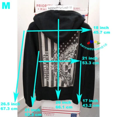 DENIM & SUPPLY RALPH LAUREN BANDERA AMERICANA PARCHE CREMALLERA COMPLETA SUDADERA CON CAPUCHA PARA HOMBRE TALLA MEDIANA Foto 1 de 4