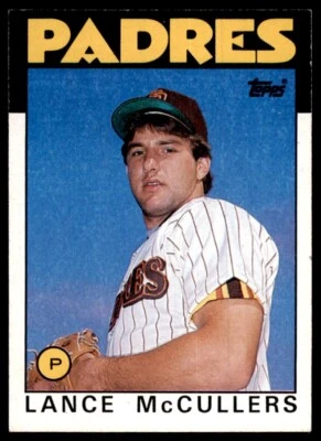 1986 Topps Baseball Card Lance McCullers Rookie San Diego Padres #44 - Image 1 of 2