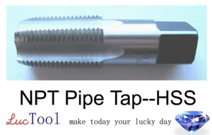 1/16-27 NPT Tubo Tap HSS NPT Hilo Cónico Sin Recubrimiento Hilo Brillante Premium - Imagen 1 de 7