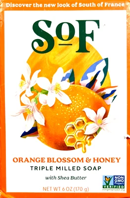 South of France French Milled Bar Soap Orange Blossom & Honey with Shea Butter - Image 1 of 3