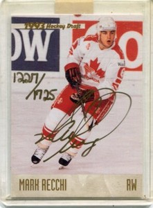 1993 Classic Hockey Draft - MARK RECCHI - Gold Autograph Rookie - TEAM CANADA
