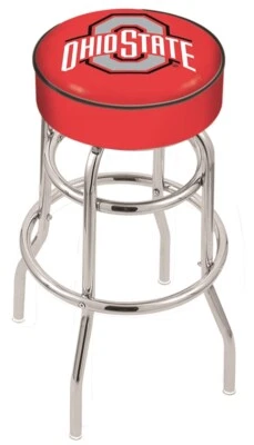 Ohio State Bar Stool w/ Buckeyes Logo Swivel Seat - L7C1 - Image 1 of 2