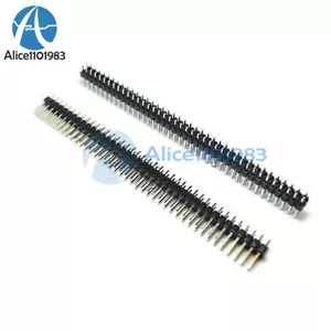 10 STCK. 40 Pin 2,54 mm zweireihig gerader Stecker Pin Kopfzeilenleiste PBC Ardunio - Bild 1 von 4