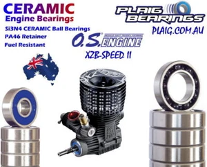 Rodamientos de cerámica para adaptarse a motores nitro O.S Speed .21 Max 21XZ-B OSMG3080 - Imagen 1 de 1