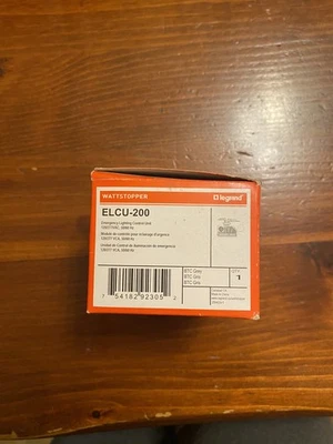 Legrand Wattstopper Elcu-200 Emergency Lighting Control Unit 120-277VAC - Image 1 of 2