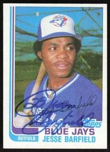1982 Topps Traded Jesse Barfield Rookie Auto Toronto Blue Jays #2T COA RC Card - Picture 1 of 2