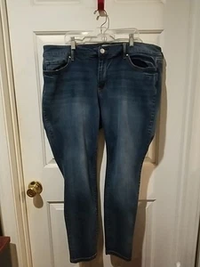 Jessica Simpson 🌿 Mujer’s Forever Rolled Tobillo Talla 20 – Azul Denim, Elástico - Imagen 1 de 6