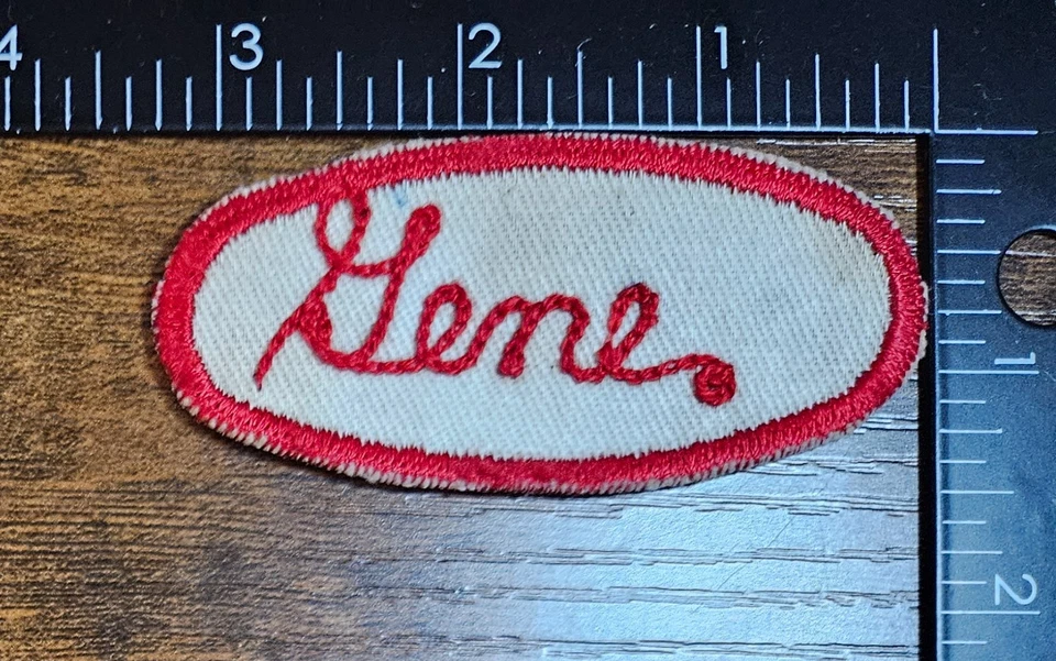 Vintage Name Patch "Gene" Mechanic Jacket Maintenance Tech Name Patch - Image 1 of 1