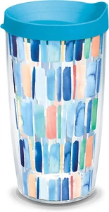 Yao Cheng - Vertical Stripes Made in USA Double Walled Insulated Tumbler Travel - Picture 1 of 12