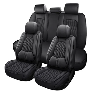 WELLDO Car Seat Covers Full Set, Faux Leather Car Seat Protector Waterproof, ... - Picture 1 of 8