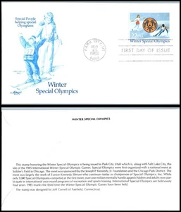 1987 Winter Special Olympics Sc 2142 FDC with Artmaster cachet Special People - Picture 1 of 1
