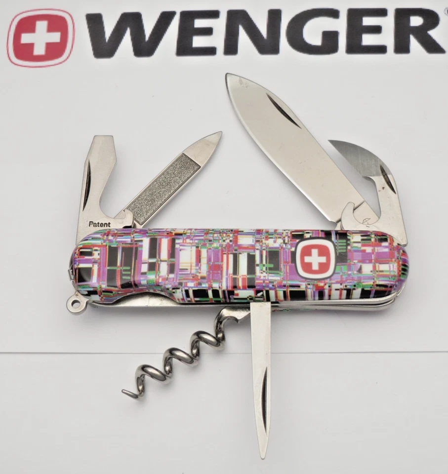 Винтажный 1990-е WENGER швейцарский армейский нож SNIFE - 85 мм командир 7 авеню ручки - Изображение 1 из 4