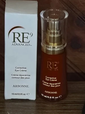 NUEVO en CAJA Arbonne RE9 Crema Correctora Avanzada para Ojos Tamaño Completo .5 oz 15 g 15 ml Foto 1 de 2