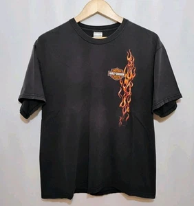 vintage Y2K Harley Davidson shirt size large Bakersfield California flames Eagle - Picture 1 of 6