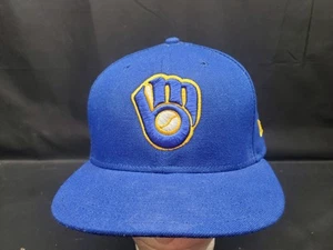 New Era 59Fifty Milwaukee Brewers On Field Low Profile Fitted Hat Cap Size 7 1/2 - Picture 1 of 11