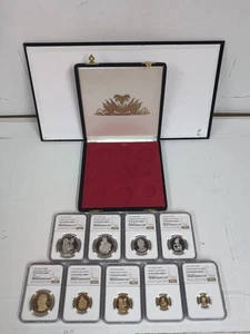 Haiti 1973 Gold & Silver 9 Coin Proof Set OGP NGC PF UC 67-69 .9238oz TGW - Picture 1 of 19