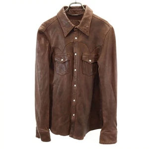 DOLCE&GABBANA Made in Italy Langarm Lammleder Western Hemd 48 Herren - Bild 1 von 10
