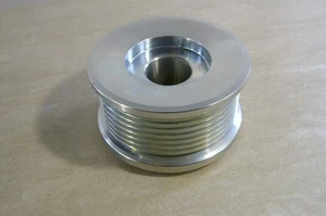 METAL 8 GROOVE ALTERNATOR PULLEY TO SUIT  RIBBED BELT 22.23MM CENTRE HOLE MARINE - Picture 1 of 12