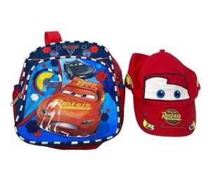 Disney Pixars CARS Iluminación Mcqueen Niños Niños Pequeños Mochila y Sombrero Paquete - Imagen 1 de 10