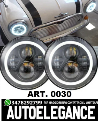 Austin Mini Rover Faros Delanteros LED Con Luces durante el Día Angel Eyes - Imagen 1 de 4