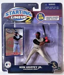 2001 Starting Lineup 2 Ken Griffey Jr Cincinnati Reds SLU Sports Figure  - Picture 1 of 4