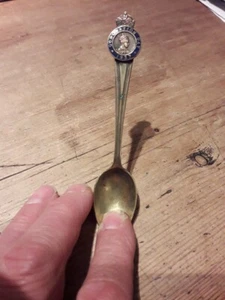 King George VI 1937 Coronation Commemorative Souvenir Spoon Enamel. RD772906 - Picture 1 of 5