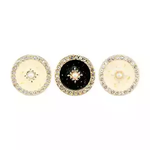 5pcs Vintage Rhinestone Pearl Buttons Sewing Accessories for Crafts & Clothing - Picture 1 of 6