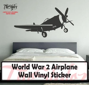 World War 2 Airplane Wall Vinyl Sticker - Picture 1 of 4