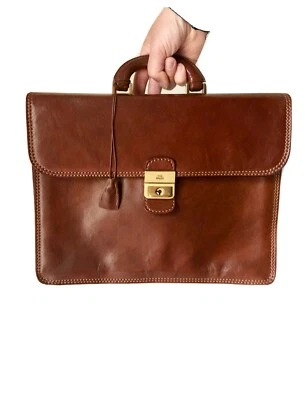 The Bridge- Borsa Cartella Ventiquattrore per Uomo - Marrone. Nuova Mai Usata - Imagen 1 de 4