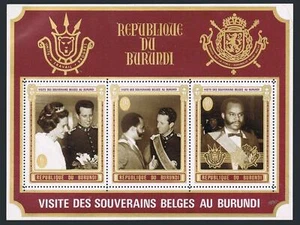 Burundi C142a sheet,MNH.Mi Bl.45A. Visit of King & Queen of Belgium,1970. - Picture 1 of 1