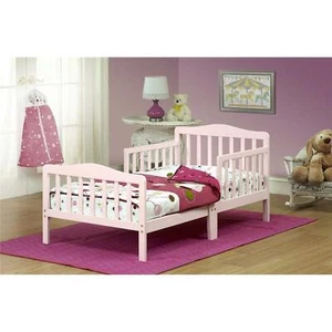 The Orbelle Contemporary Solid Wood Toddler Bed - Pink - Picture 1 of 3