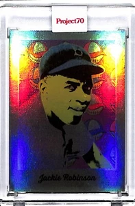 2021 TOPPS PROJECT 70 #581 - JACKIE ROBINSON BY RON ENGLISH - RAINBOW FOIL 6/70 - Picture 1 of 3