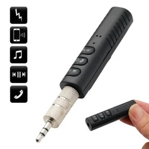 Wireless Bluetooth Receiver AUX 3.5mm Audio Stereo Hot~ Hands=Free Music US - Afbeelding 1 van 18