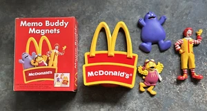Vintage McDonald's Memo Buddy Magnets Set Ronald Grimace Birdie 2001 NEW - Picture 1 of 10