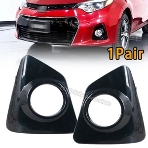 LH&RH Glossy Black For Toyota Corolla S 2014-2016 Fog Light Lamp Trim Cover - Picture 1 of 19
