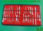70 PC SUTURE STUDENT MINOR SURGERY KIT FORCEPS SURGICAL