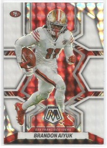 2022 Panini Mosaic Football Brandon Aiyuk #178 White Parallel 16/25