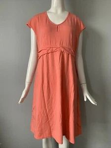 NWT Mod-O-Doc Women's Cotton Modal Keyhole Cap Sleeve Dress Coral Size M - Picture 1 of 6
