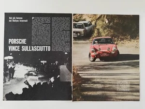 Clipping Ritaglio Articolo 1968 Rallye Montecarlo PORSCHE Vince sull'Asciutto - Picture 1 of 3