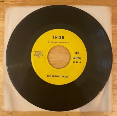 Rare Marvel 45 Record 1966THE MIGHTY THOR Thunderbolts and Violets - Image 1 of 2