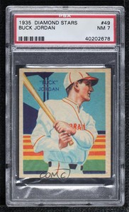 1934-36 National Chicle Diamond Stars R327 Buck Jordan #49 PSA 7