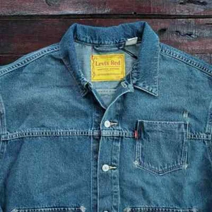 Levi's Red Collection Midday Break Women's Trucker Denim Jacket Size Large NWT - Picture 1 of 15