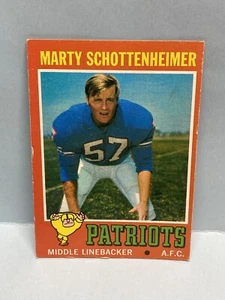 JA3508 1971 Topps Football Marty Schottenheimer #3 RC New England Patriots Ex - Picture 1 of 4