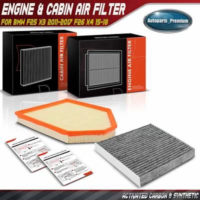 Filtro de aire de motor y cabina para BMW F25 X3 2011-2017 F26 X4 15-18 13717601868 Foto 1 de 4