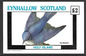 Eynhallow Scotland, 1982, £2 Bird, The Bluebird, MNH Imperf M/S Sheet #M2059 - Picture 1 of 1