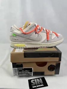 Size 9 - Nike Dunk Low x Off-White Lot 11 of 50 Sail/Neutral Gray - DJ0950-108 - Picture 1 of 5