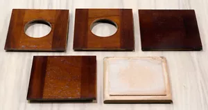1 LENS BOARD 92mm x 92mm - FOR CALUMET BY NAGAOKA 4"x5", made of Mahogany wood - Picture 1 of 4